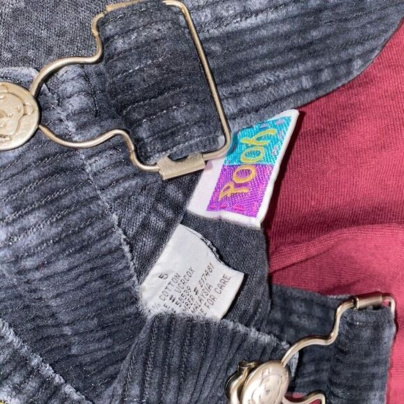 90’s Winnie the Pooh Black Corduroy Overalls - Picture 5 of 5